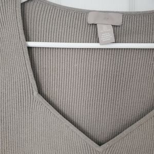 Ribbed long sleeve top